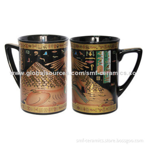 9oz Ceramic Mugs, Golden decal Design, Suitable for Tea or CoffeeNew